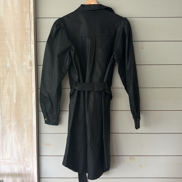 FRNCH Paris Faux Leather Shirt Dress – Size S - Picture 8 of 8